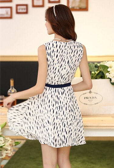 Chiffon Dress DS3799 White