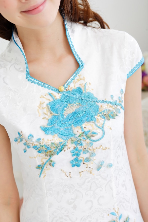 Cheongsam Dress DS3815 Sky Blue