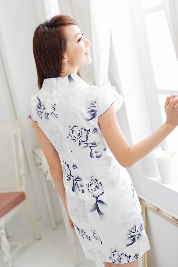 Cheongsam Dress DS3816 Blue