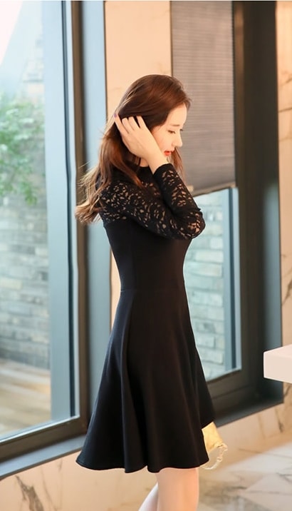 Lace Dress DS3824 Black