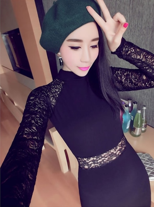 Lace Dress DS3826 Black