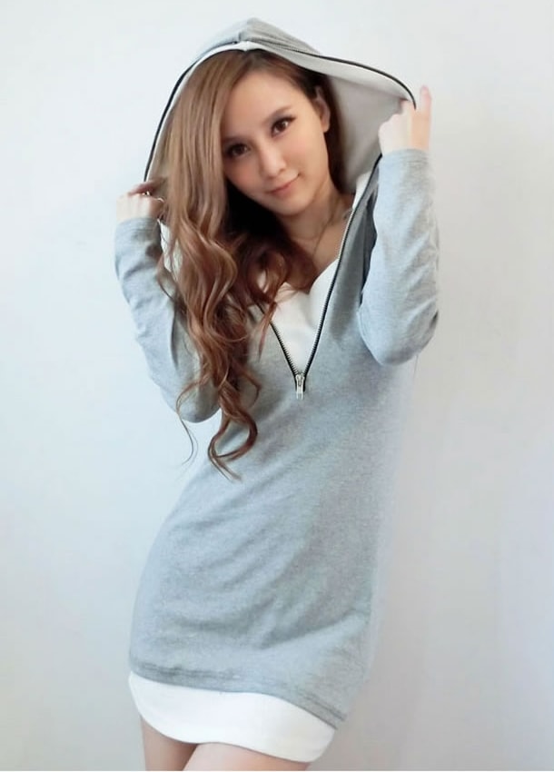 Hoodie Dress DS3828 Black