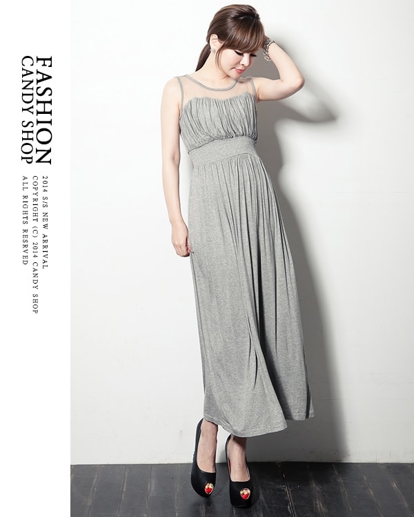 Long Dress DS3835 Gray