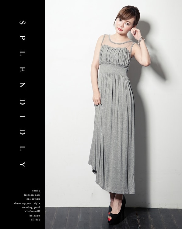 Long Dress DS3835 Gray