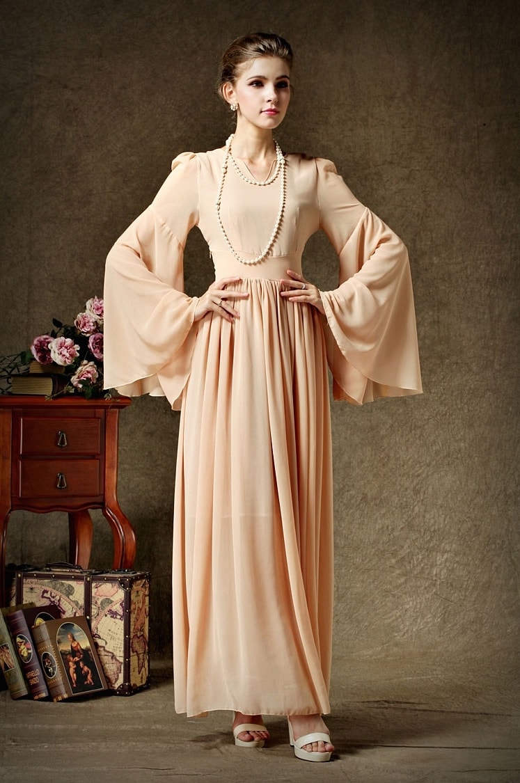 Long Dress DS3837 Beige