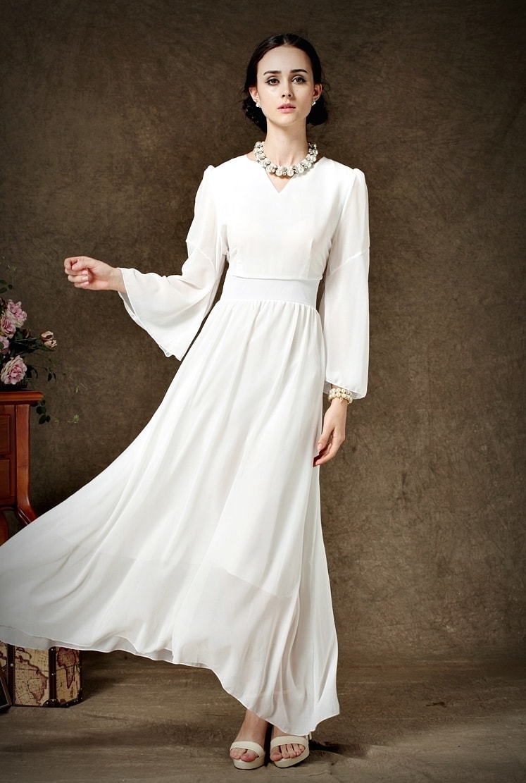 Long Dress DS3840 White