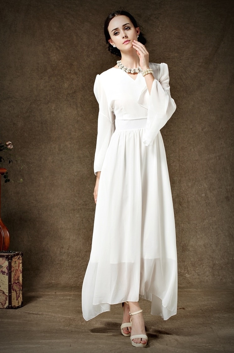 Long Dress DS3840 White