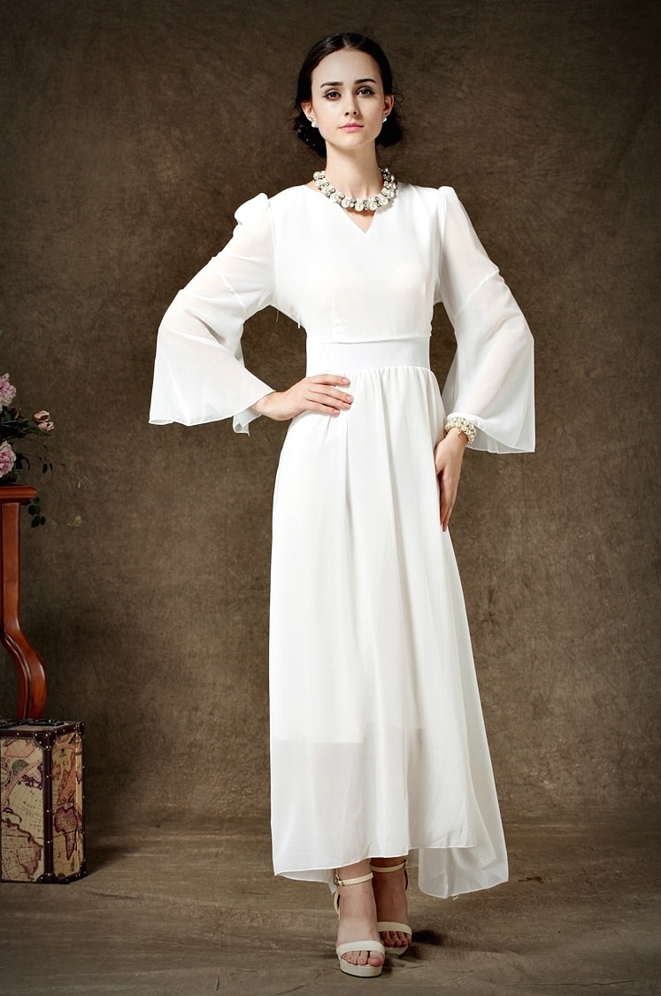 Long Dress DS3840 White