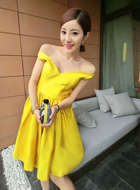 Dress DS3848 Gold