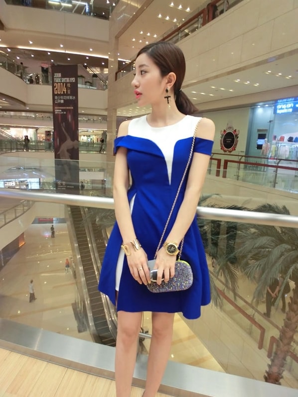 Dress DS3850 Blue