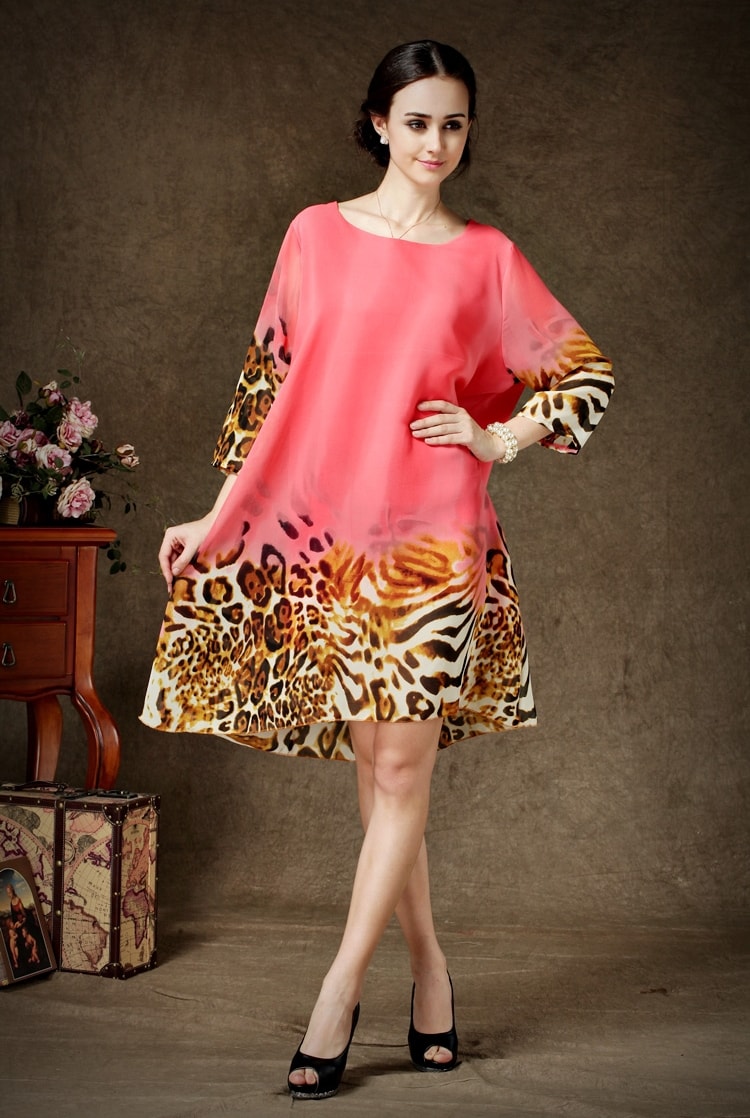 Chiffon Dress DS3851 Pink