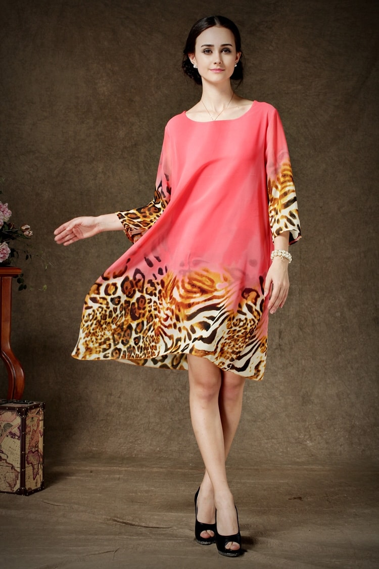 Chiffon Dress DS3851 Pink