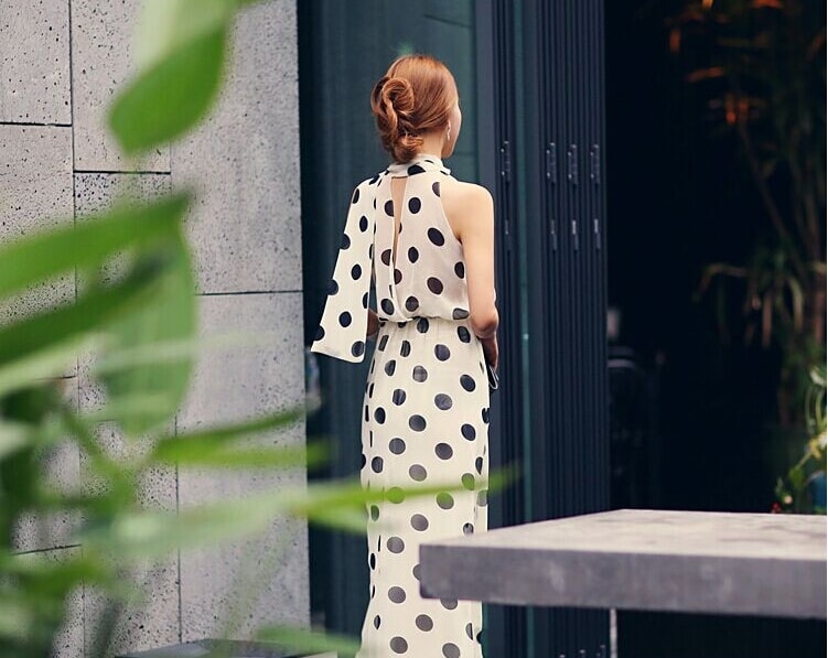 Chiffon Long Dress DS3855 White