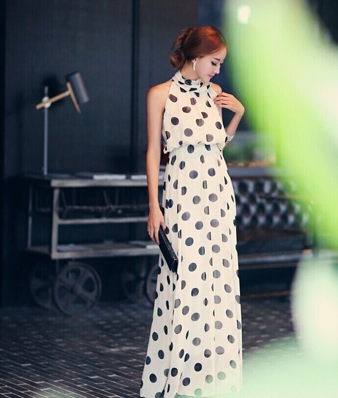 Chiffon Long Dress DS3855 White