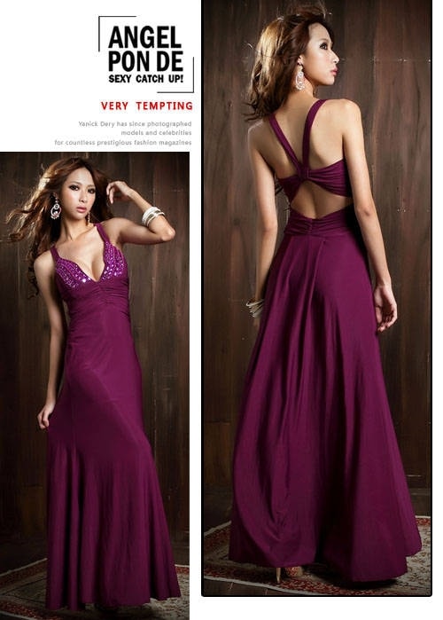 Silk Long Dress DS3881 Purple