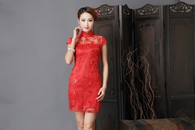 Cheongsam Dress DS3899 Red