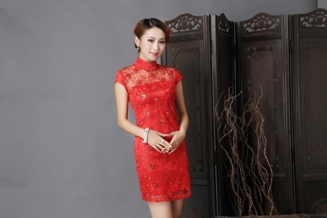 Cheongsam Dress DS3899 Red