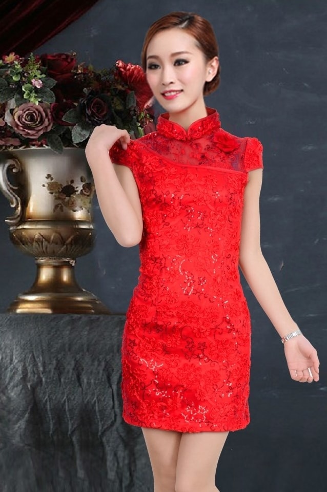 Cheongsam Dress DS3900 Red