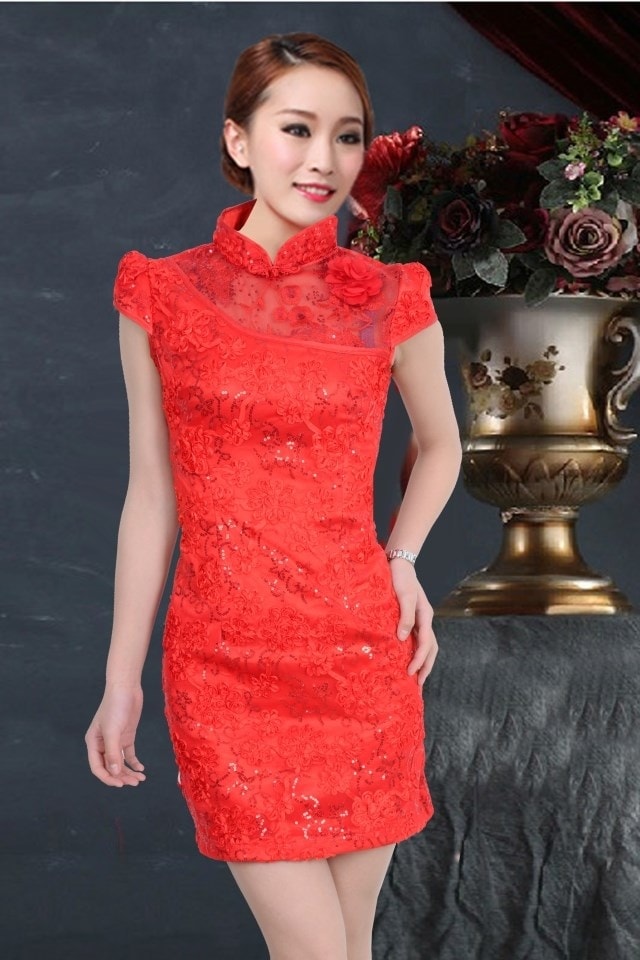 Cheongsam Dress DS3900 Red