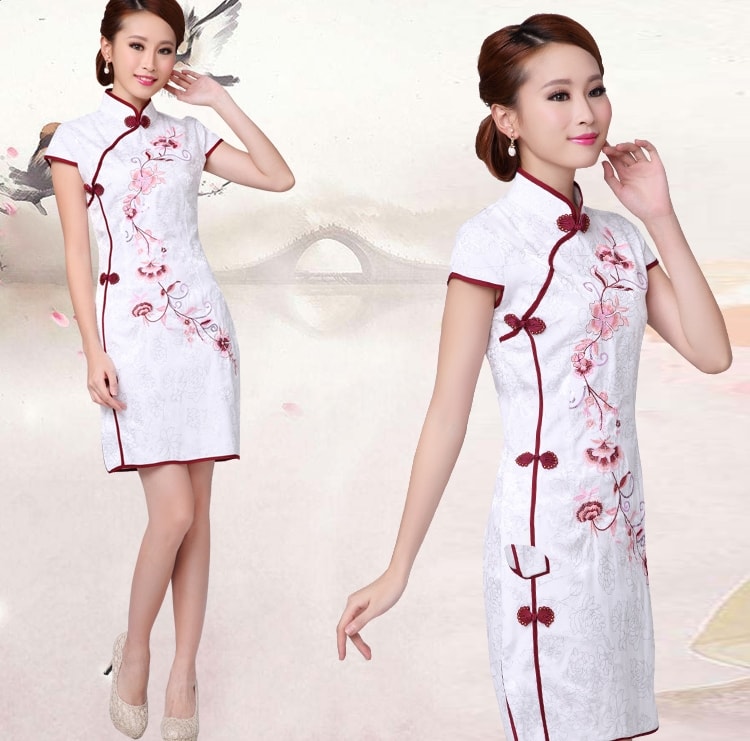 Cheongsam Dress DS3905 White