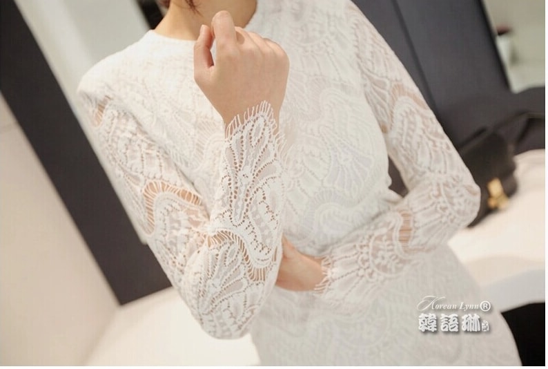 Lace Long Dress DS3910 White