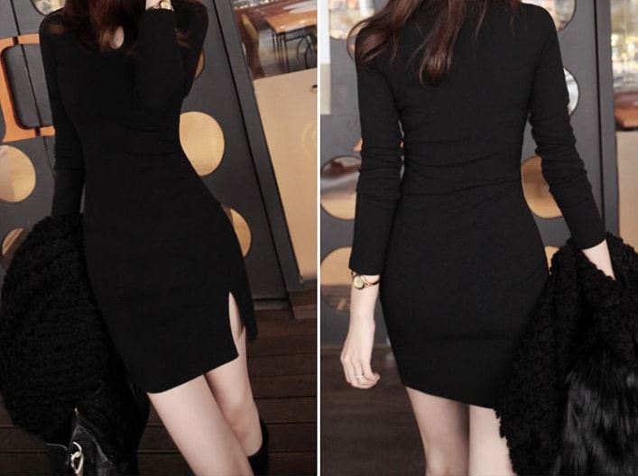 Dress DS3913 Black