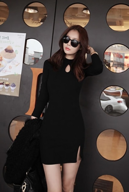 Dress DS3913 Black