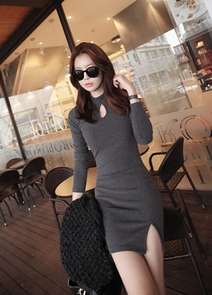 Dress DS3914 Dark Grey