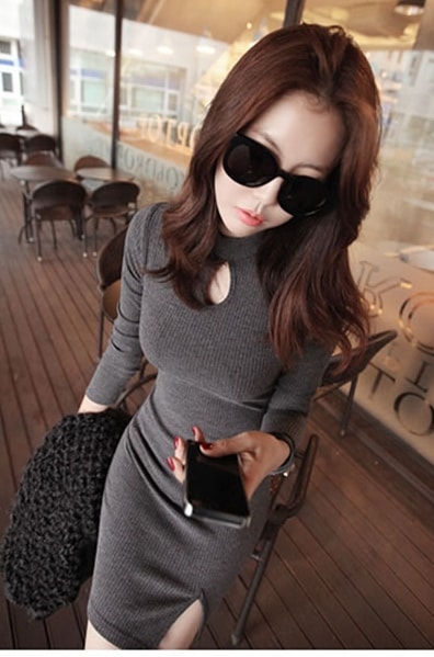 Dress DS3914 Dark Grey