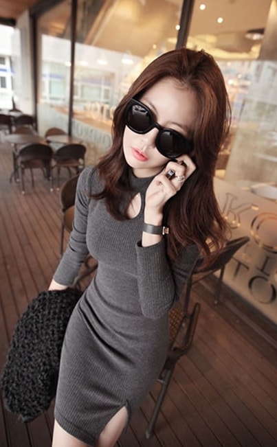 Dress DS3914 Dark Grey