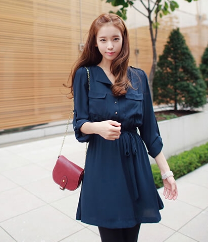 Dress DS3915 Blue