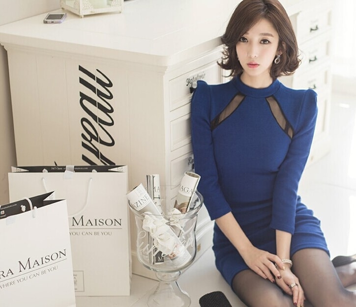 Mini Dress DS3932 Blue