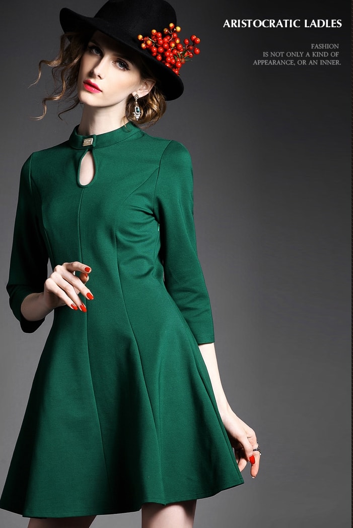 Lycra Dress DS3945 Green