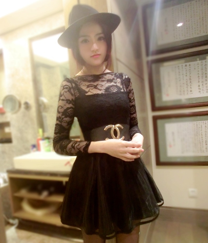 Lace Dress DS3952 Black