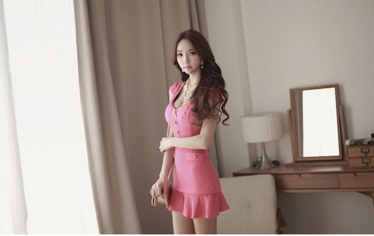 Dress DS3954 Pink