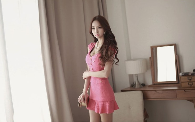 Dress DS3954 Pink