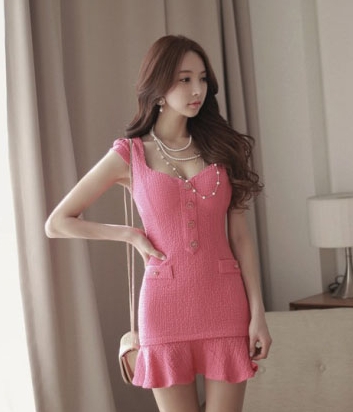 Dress DS3954 Pink