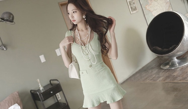 Dress DS3955 Light Green