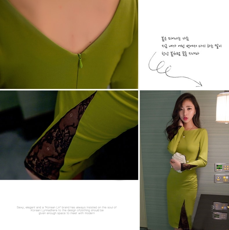 Dress DS3958 Lime Green