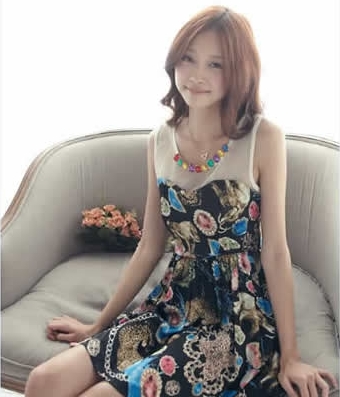 Satin Dress DS3962 Black