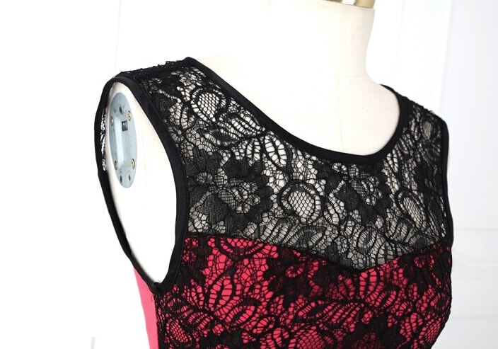 Lace Dress DS3965 Rose Red