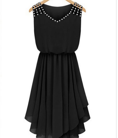 Chiffon Dress DS3970 Black