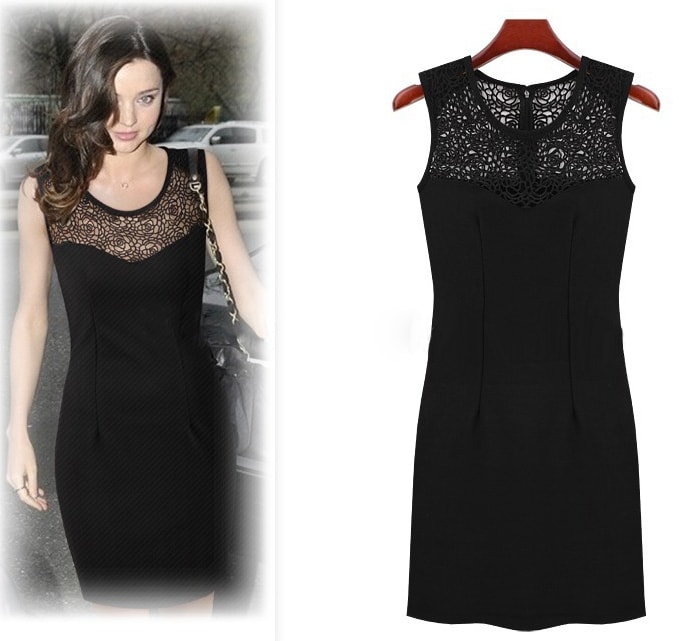 Crochet Dress DS3977 Black