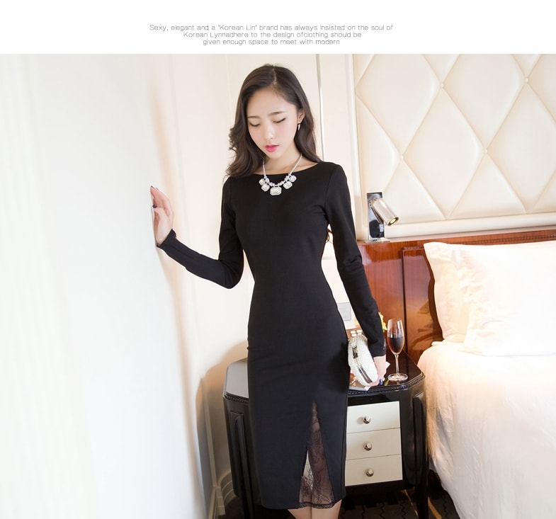 Dress DS3980 Black