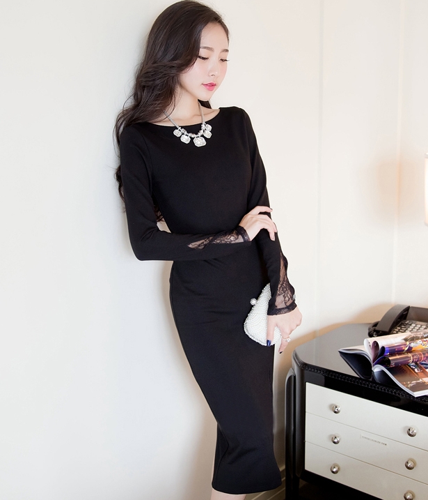 Dress DS3980 Black