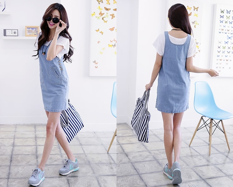 Denim Dress DS3982 Light Blue