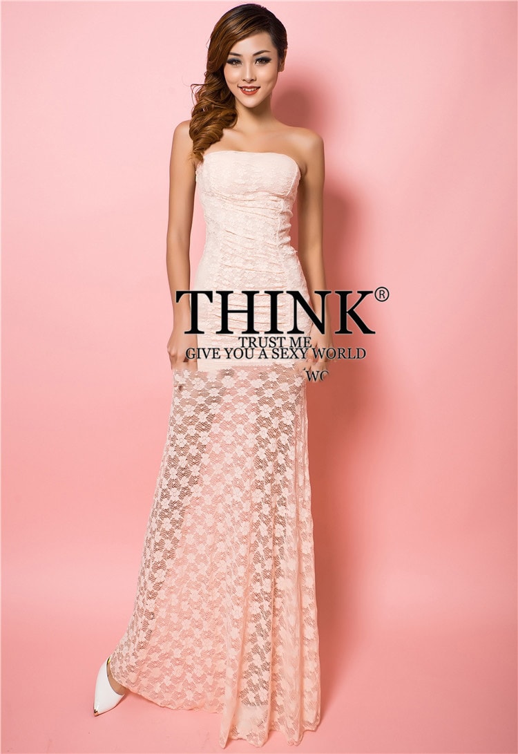 Lace Long Dress DS3984 White