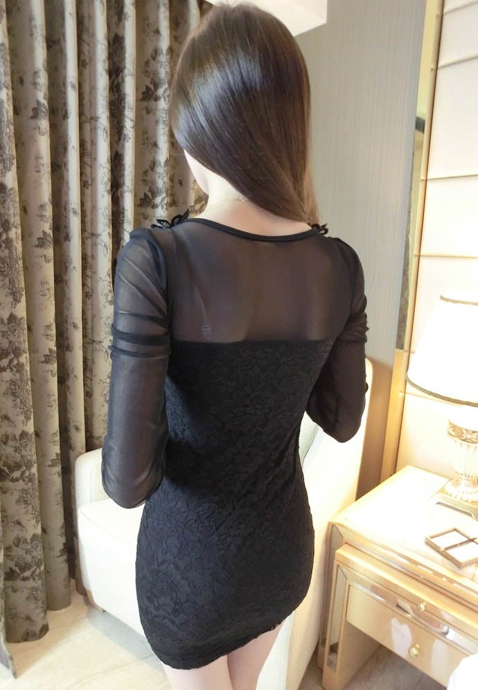 Lace Dress DS3986 Black