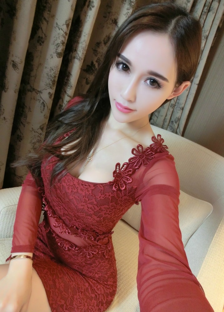 Lace Dress DS3988 Red Wine