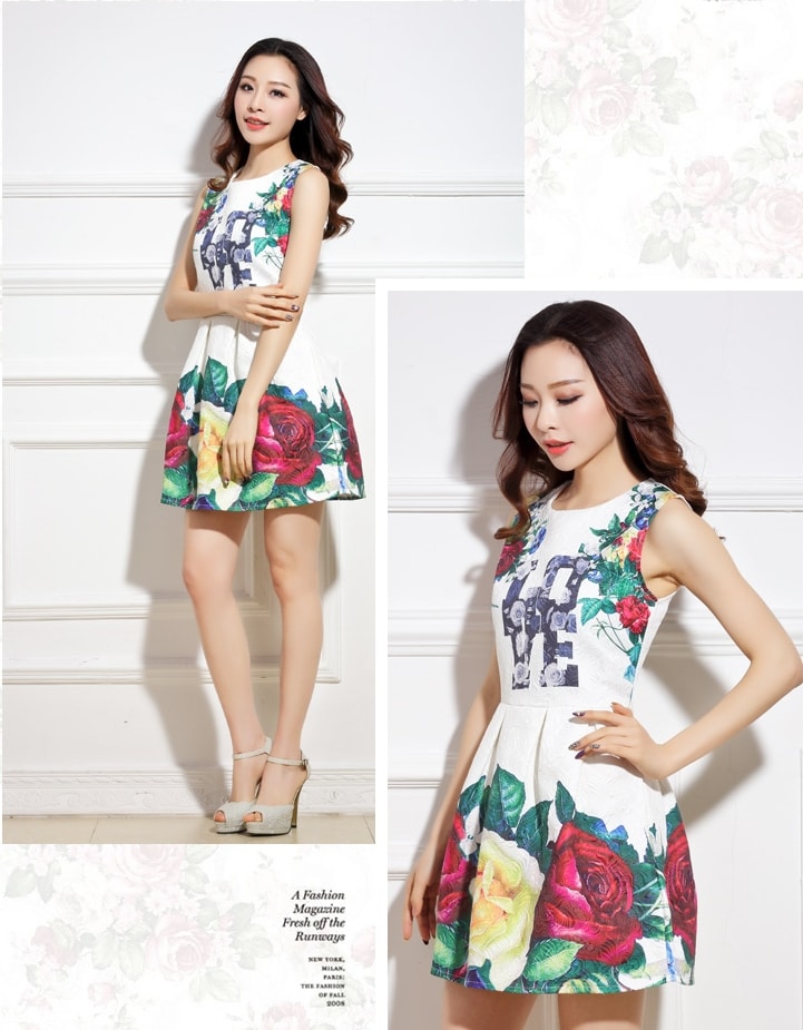 Jacquard Dress DS3994 White